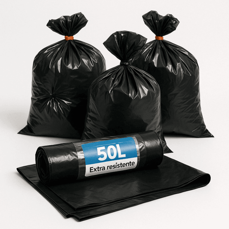 Saco de Lixo 50 Litros Reforçado 8Un